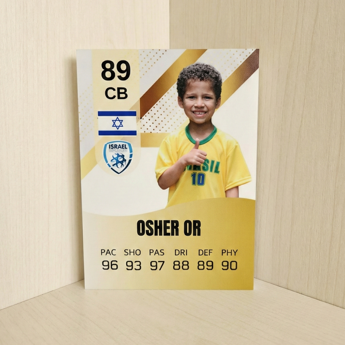 Pro Player Card – מהדורת הזהב | כרטיס שחקן בעיצוב אישי