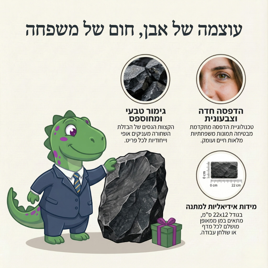 אבן בזלת עם תמונות וכיתוב BEST _____ EVER