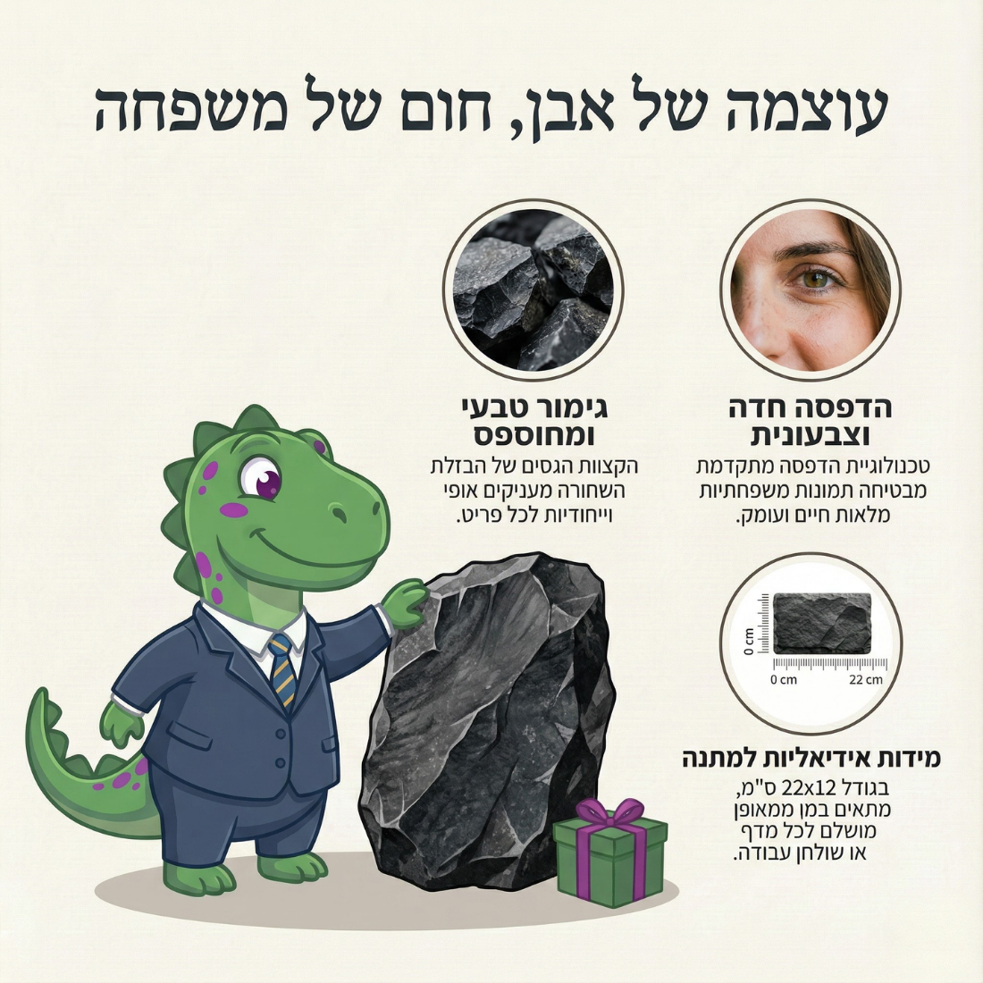 אבן בזלת עם תמונות וכיתוב BEST _____ EVER
