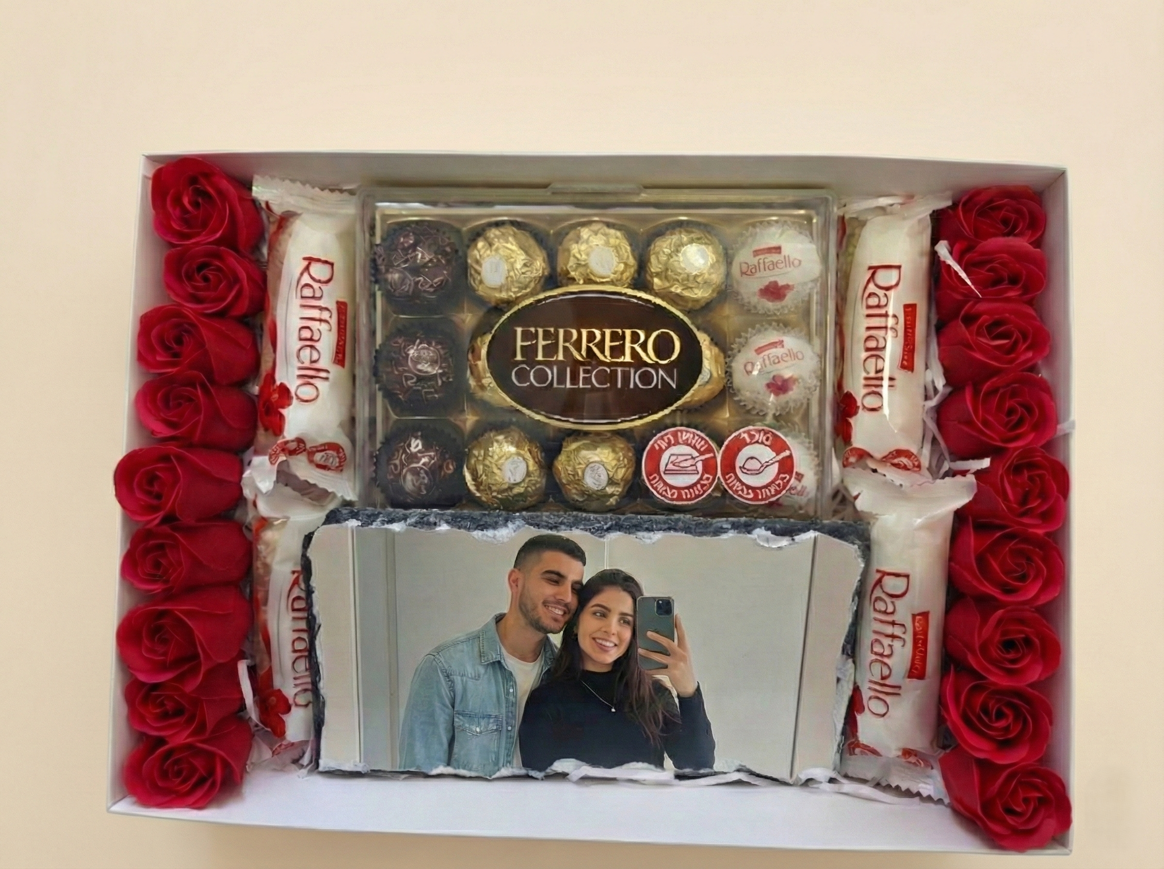 אבן בזלת עם תמונה - לחקוק אהבה בסלע