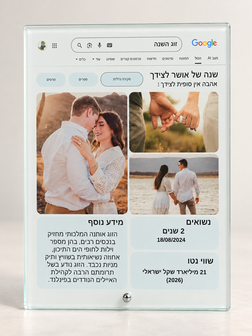 SearchGlass™ - הופכים אתכם לערך בוויקיפדיה | מתנה מקורית ואישית