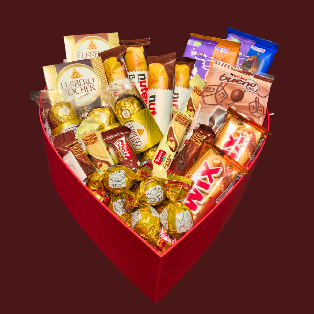 מארז לב מלא בשוקולדים מתוקים | DINOS